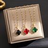 Four Leaf Clover Necklace Women Premium Design Sense Niche Titanium Steel Net Red Collarbone Chain Jewelry