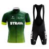 Командный костюм для велоспорта Новый костюм Strava с коротким рукавом Впитывающий пот и влагу Гоночный костюм для велоспорта