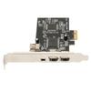 PCIE X1 To IEEE 1394A Riser Card Adapter Full Duplex Channel 3 External 1394A Ports Firewire Riser