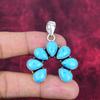Turquoise Designer Pendant, 925 Solid Sterling Silver Pendant, Handmade Pendant For Memorial Day