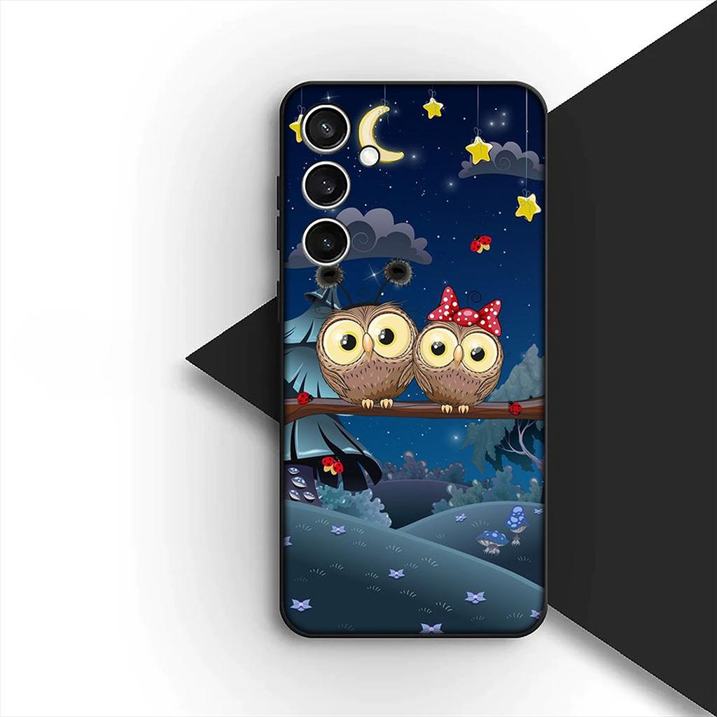 Protective Cover for Samsung Galaxy S24 S25 S23 FE Ultra Plus S7 Edge S25+ S23+ A56 5G Casing Phone Case Cartoon Owl Anime
