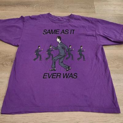 Retro Talking Heads Same As It Ever Was T Shirt Purple Unisex T-Shirt