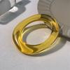 Geometry Transparent Bangle Simple Women Hand Ring Exaggerate Resin Bracelet  Ladies Girl