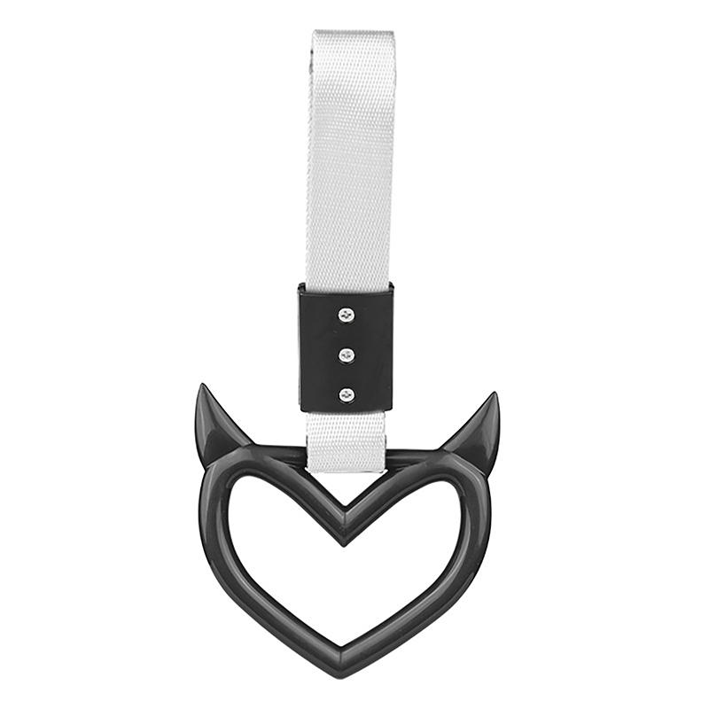 Цветной автомобильный буксировочный ремень Tsurikawa Ring Heart JDM Train Bus Handle Strap Styling Drift Charm Strap Auto Accessories