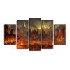 Dragon Feast Skyrim Game 5 шт. HD декоративные настенные художественные холсты плакаты картины для гостиной домашний декор картины украшения