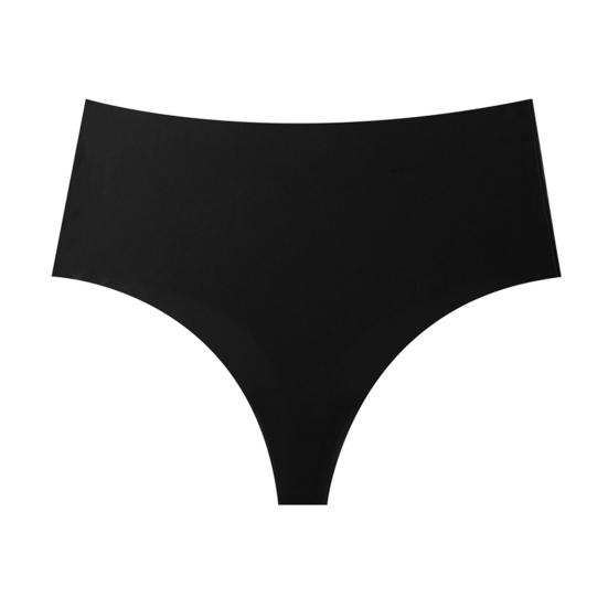 Женские бесшовные стринги с высокой талией, корректирующие, однотонные, дышащие, трусики-шортики для живота, эластичные, женские, из ледяного шелка, слипы