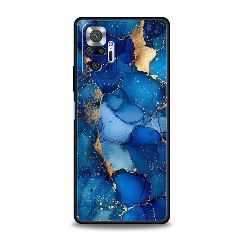 Мраморный чехол для телефона Xiaomi Redmi Note 14 13 5G 10 11 12 Pro Plus 4G 14C 13C 12C 10C Черный чехол