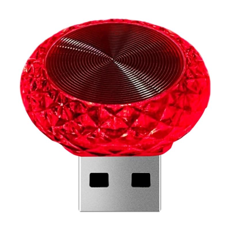 USB Автомобильная атмосферистая лампа, многоцветная светодиодная лампа настроения, Plug & Play, окружающее освещение, подходит для автомобиля, дома, ночного освещения