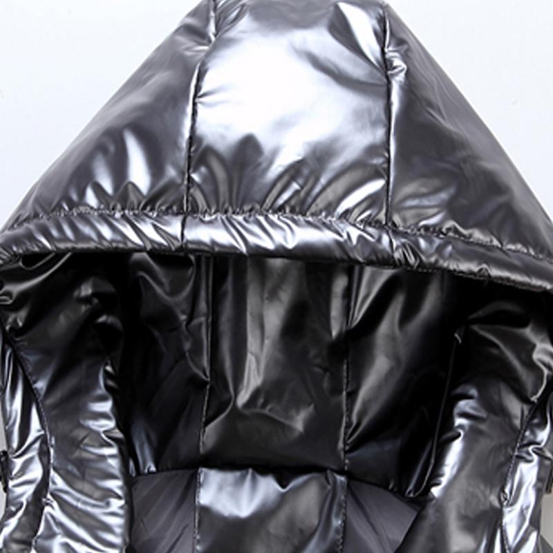 Autumn Winter Clothing Hoodies Men's Sleeveless Jacket Reflective Silver Colorful Down Jacket Casual Hooded Coat Vest For Men Vest Clothing