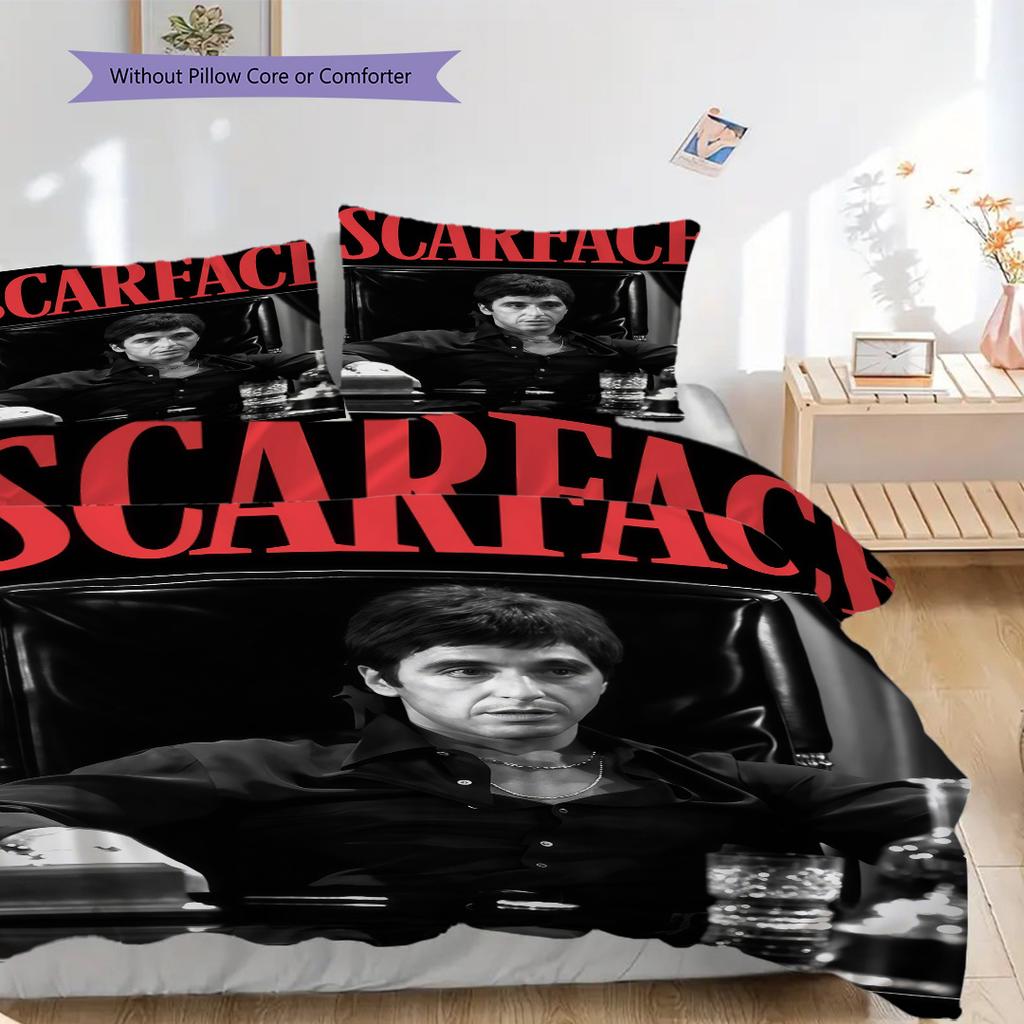 Scarface Power Corruption Threepiece Set 1 Duvet Cover 2 Pillowcase Without Core Duvet Cover And Pillowcase Soft And Comfortable Bedding Set