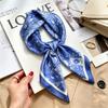 Autumn and winter Maillard cashew square scarf silk scarf women's shirt versatile neck small scarf tied hair decorative scarf