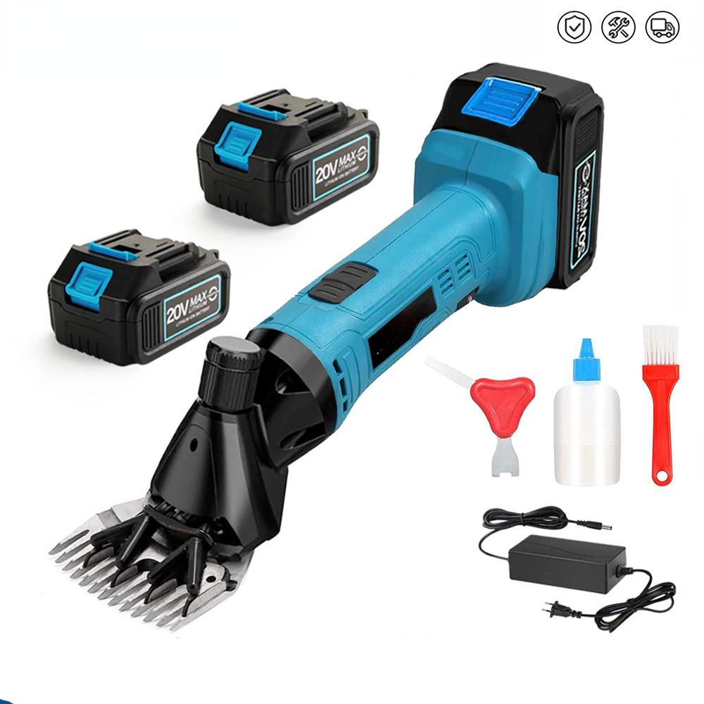 6 Speed 13 Teeth Wireless Portable Electric Wool Shears Farm Animals Hair Trimming Machine Handheld Sheep Shearing Clipper