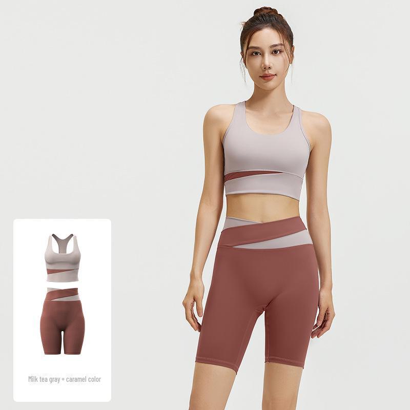 Дышащий спортивный костюм в тон цвета: Высокоэластичный комплект для йоги и фитнеса для женщин