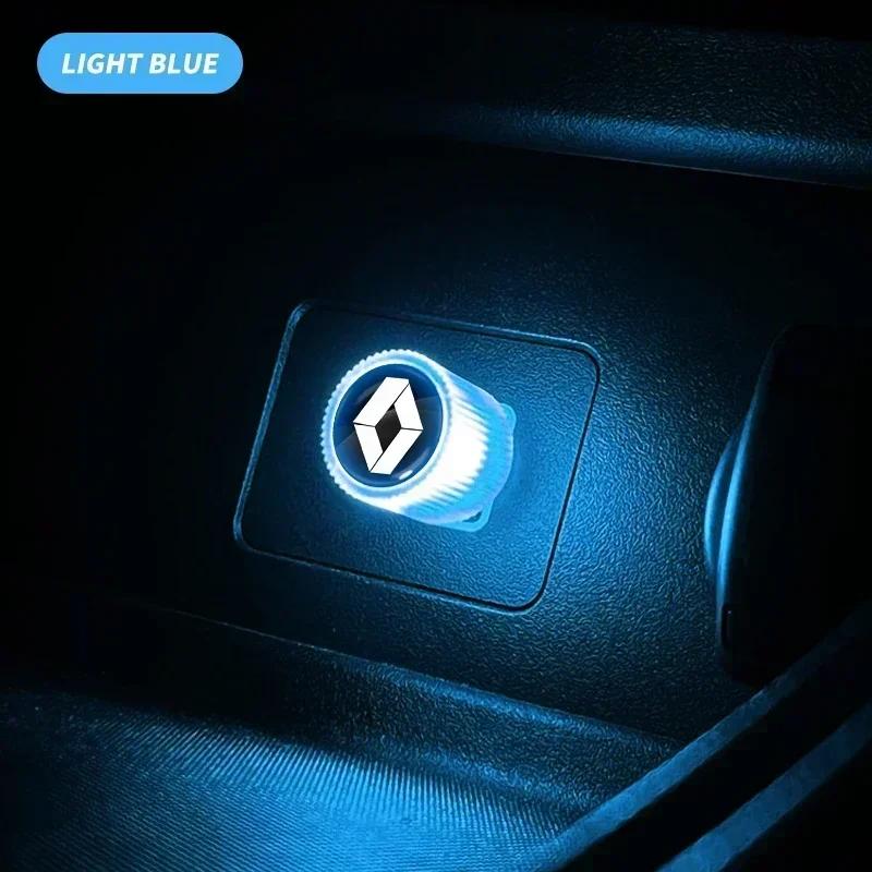 For Renault 2026 New Hub Caps USB Car Light LED Atmosphere Auto Ambient Nightlight Neon Interior Lamp for Renault Sport Duster M