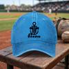 Tisza Logo Washed Baseball Cap Adjustable Buckle Lightweight Breathable Unisex Daily Travel Gift for Thanksgiving Fathers Day