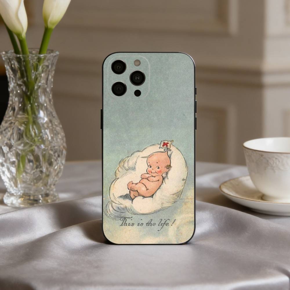 K-Kewpie Cute A-Angel baby C-Clear Phone Case Silicone Soft For IPhone 17pro 16 15 14 13 12 11 X XR Plus Pro Max Plus