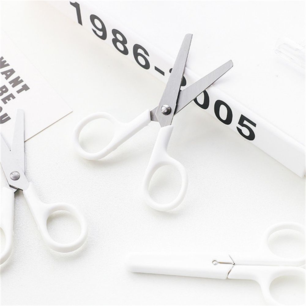 Mini for Paper Student Stainless Steel Scissor Office Scissor White Color White Tiny Scissors