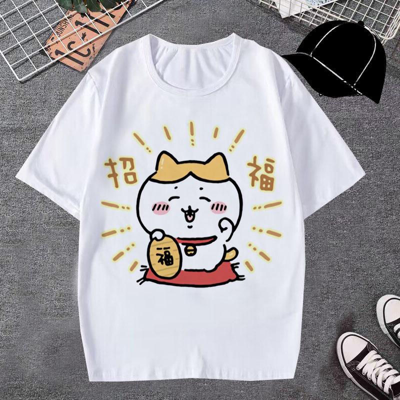 Chiikawa Soft Cute Anime Character TShirt Men Women LooseFit Casual Summer ShortSleeve ONeck Harajuku Streetwear Daily Top
