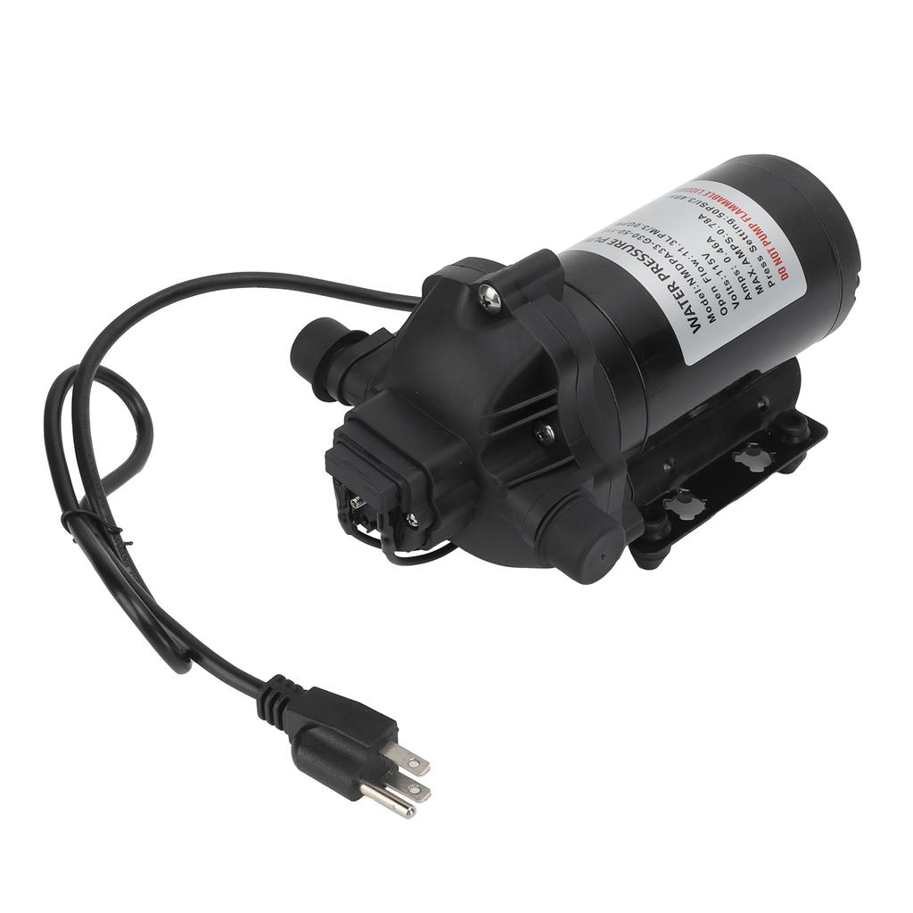 Промышленный насос давления воды 115 В Водяной диафрагменный самовсасывающий насос Вилка США для RV Яхты