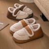 Velcro Bag and Cotton Slippers Women's Autumn and Winter Indoor Home Non-slip Pregnant Women's Warm Confinement Shoes Cotton Shoes Can Be Worn Outside