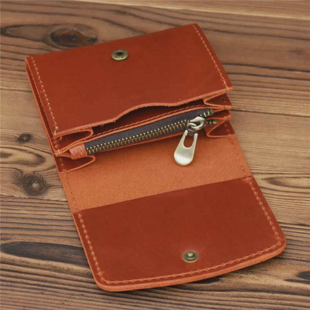 Унисекс держатель для карт Crazy Horse кожаный кошелек и кошелек для монет