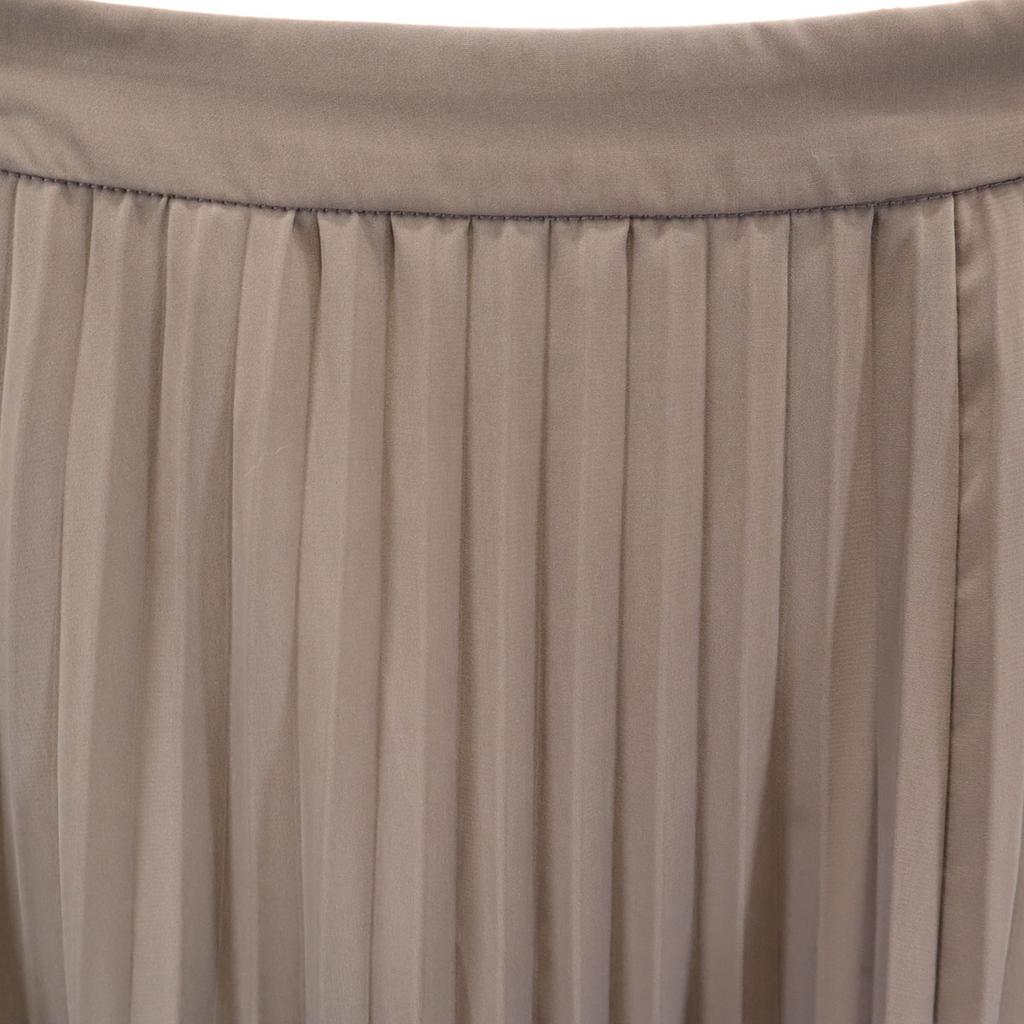 SNIDEL Long Length Irregular Pleated Skirt Gray Women Used