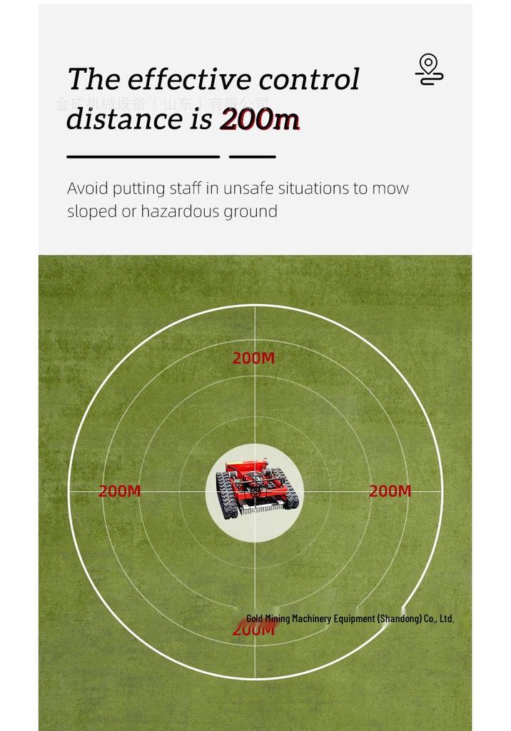 Gasoline Remote Control Crawler Mower for Orchard Slope Land Reclamation