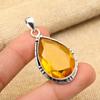 Honey Topaz Gemstone Handmade 925 Solid Sterling Silver Jewelry Lovely Pendant For Her
