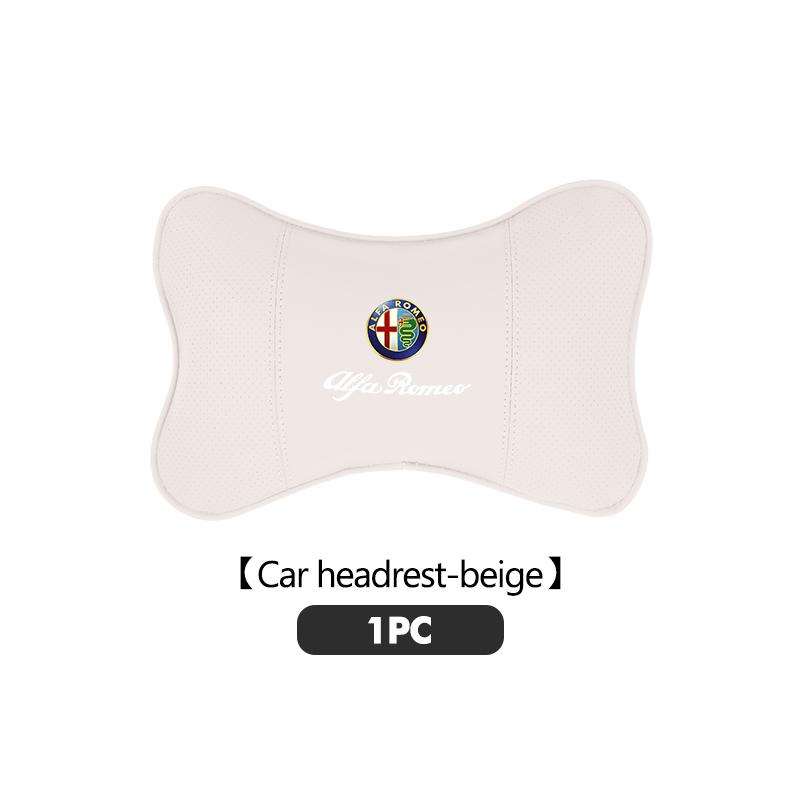 For Alfa Romeo Car Headrest Waistrest Back Breathable Protective Cushion Giulia 147 Mito 156 159 166 GT Stelvio Brera Volante qa9