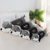 Cute Husky Plush Pillow with Sweet Messages Soft Stuffed Animal Huggable Floppy Dog Doll
