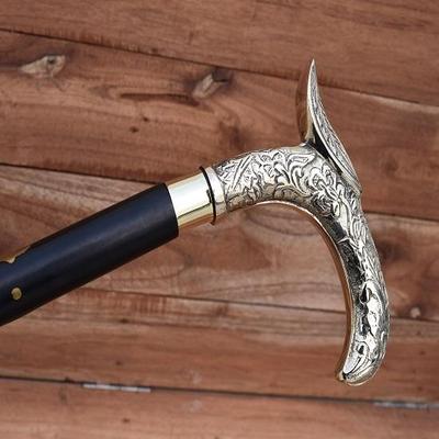 Трость из старинной латуни для взрослых, подарок на годовщину, подарок мужу, подарок матери,