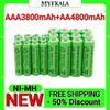 1.2V AA 4800mAh NI-MH Перезаряжаемая Батарея+1.2V AAA 3800 мАч Перезаряжаемая Батарея NI-MH Батарея+зарядное устройство