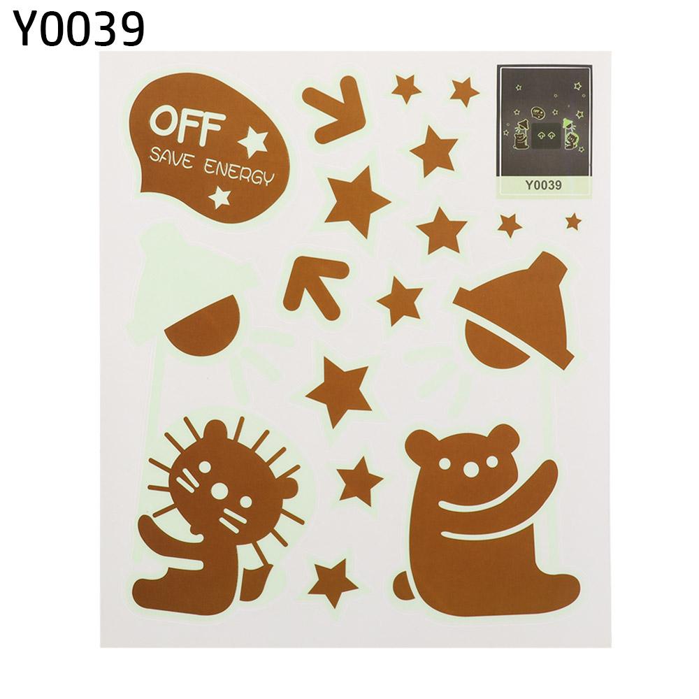 Сделай сам Виниловое украшение для дома Детская спальня Ночной свет Луна Светится в темноте Флуоресцентная наклейка Звезда Светящиеся наклейки на стену