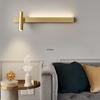 Nordic Minimalist Luxury Copper Wall Lamp for Modern Bedrooms