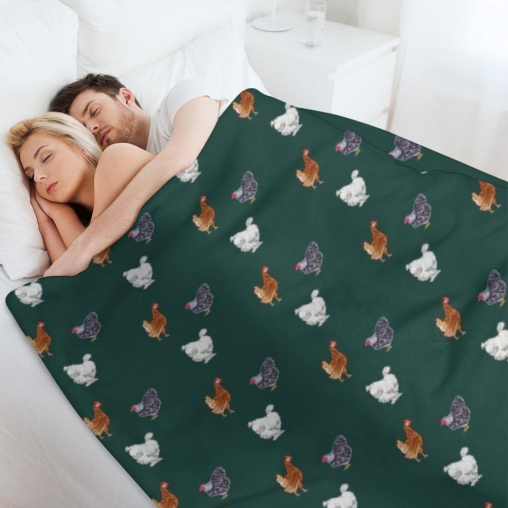 Посмотрите на всех этих цыплят Плед-накидка на диван Большой теплый для зимы Фланелевые одеяла