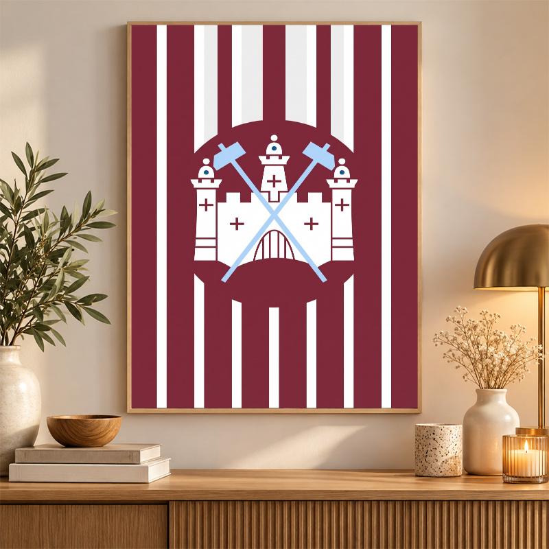 West Ham United Diamond Painting Kit 5D Full Drill DIY Diamond Mosaic Wall Art Home Decor