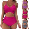 Women's Summer Sexy Solid Color Split Two-Piece Bikini Swimsuit