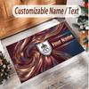 Personalized Crystal Velvet Carpet Burnley Football Pattern Non Slip Floor Rug