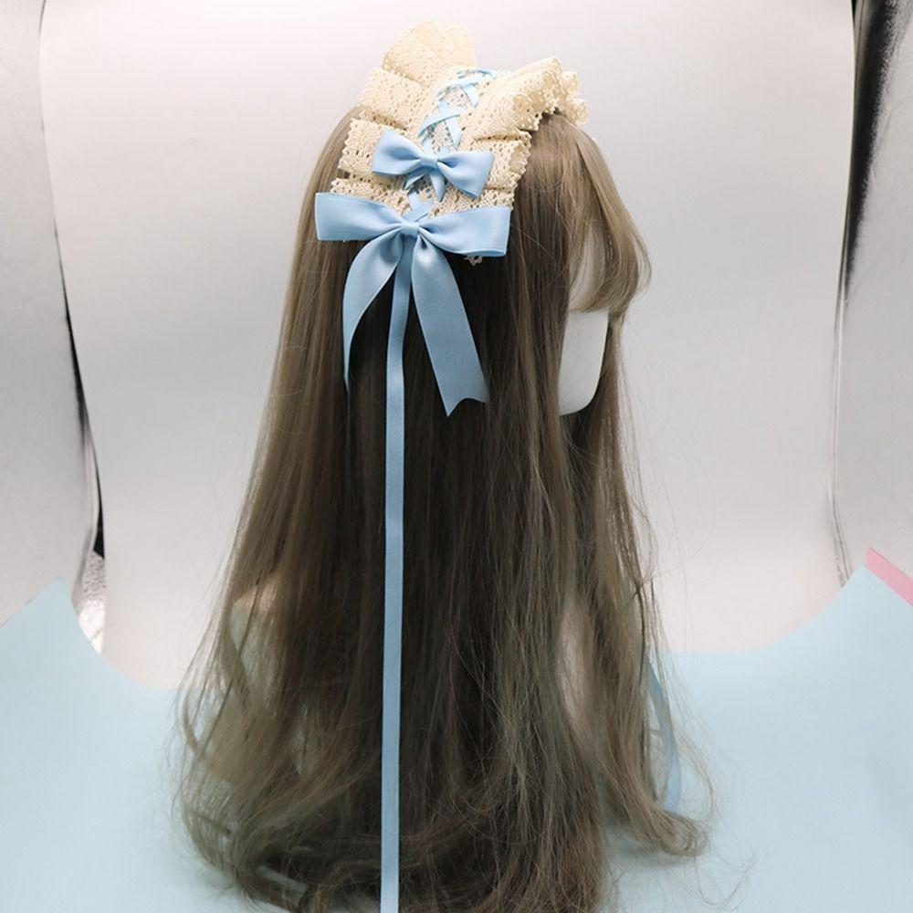 Lace Ribbon Lace Headband Hair Decor Headwear Sweet Bowknot Hair Hoop  Women