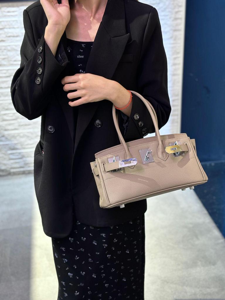 Женская платиновая сумка-кроссбоди Kelly 2025 Осень/Зима Французская мода - Большая вместимость