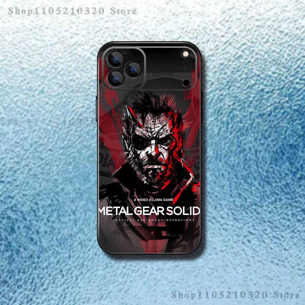 M-MGS1 Solid Snake Game Phone Case For iPhone 17,16,15,14,13,12,11,Pro,Max,Plus,E,SE4,Air,Mini Black Soft Funda