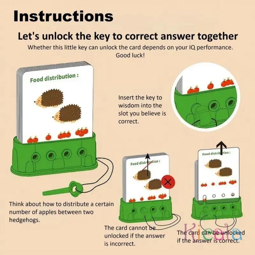 Early Educational English Logic Key Puzzle Game Key Thinking Puzzle Toy Christmas Gifts