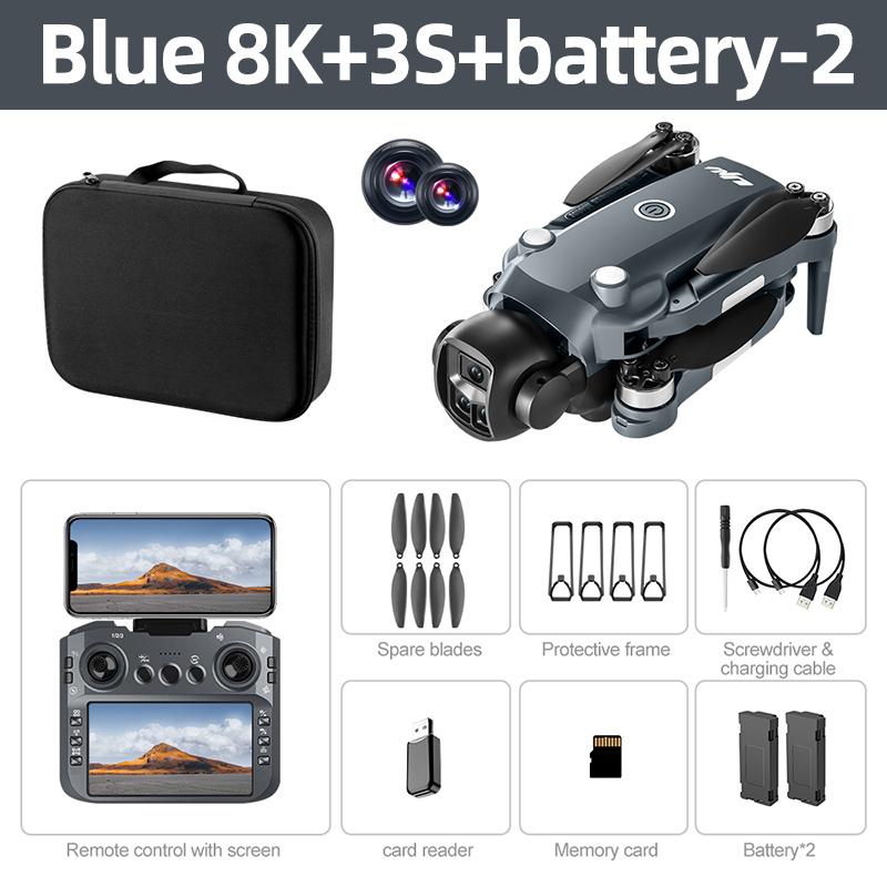NEW V988 Drone 8K HD Dual Camera 4K Professional Remote Control with Screen 5G WIFI Brushless Motor Foldable Quadcopter GPS