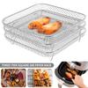 Non-Stick Grilling Rack Stackable Grill Basket New Air Fryer Rack  Kitchen Gadgets