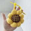 Подвеска-подсолнух из хлопка и льна для женщин, украшения для сумочки в машину, аксессуары, подарок