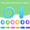 6/18 шт. Силиконовое сенсорное кольцо, игрушка для снятия стресса, текстурированный круг, игрушка-нервозность, портативная