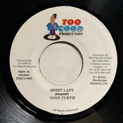 7-дюймовая пластинка TONY CURTIS Sweet Lady NONE Too Good Produc 1999 Ямайка Регги Ска Даб Б/у