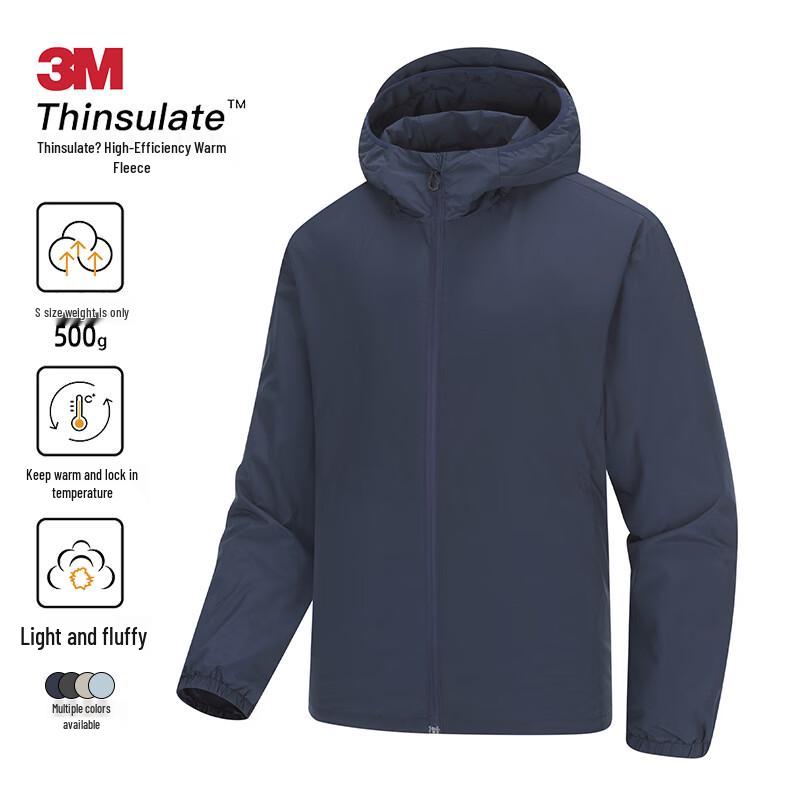 MEDE3M Men's Thinsulate Lightweight Hooded Winter Puffer Jacket