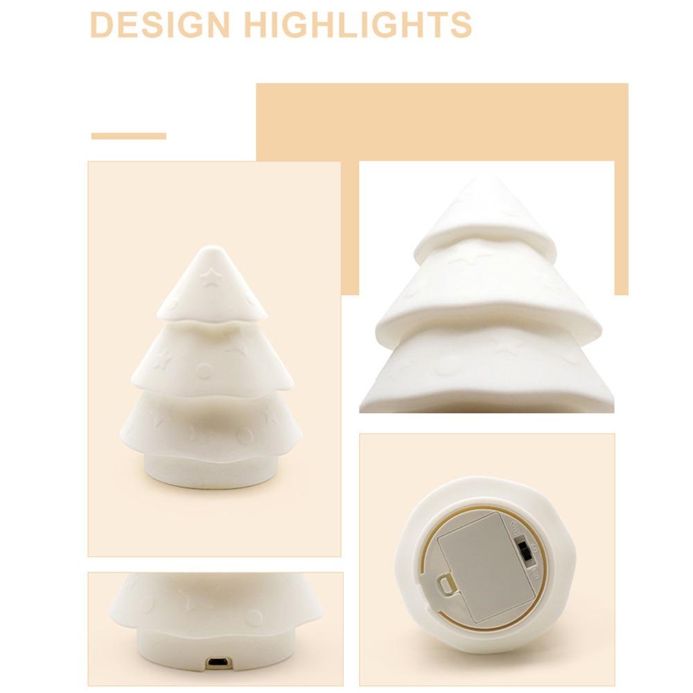 Christmas Gift Christmas Tree Silicone Night Light Christmas Tree Bedside Lights  Kid's Room