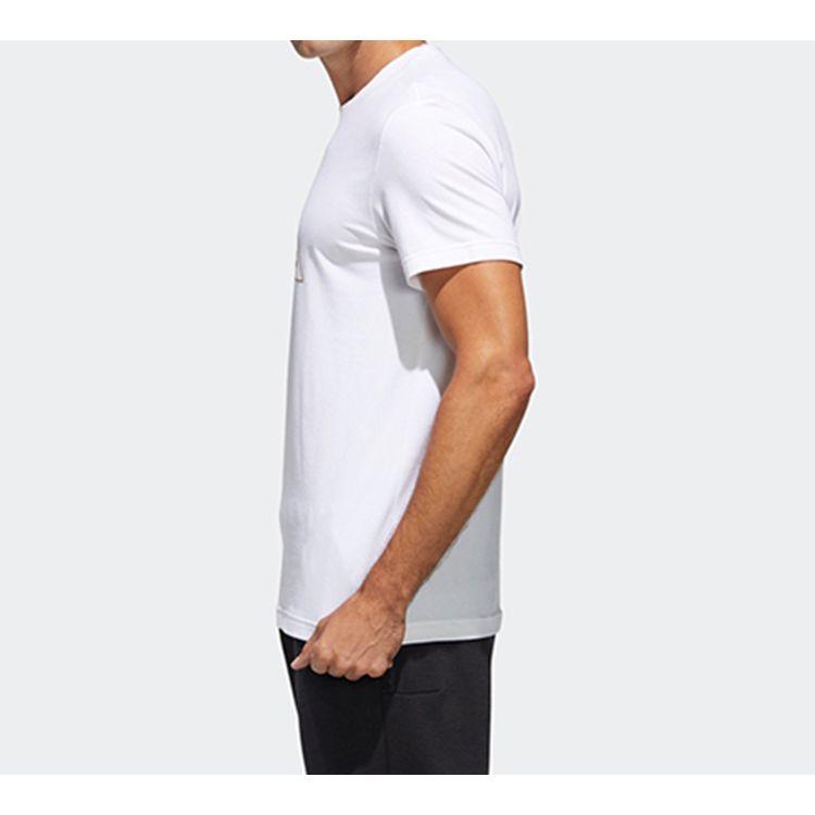 Adidas Мужская футболка с коротким рукавом и принтом китайских иероглифов, белая GL5634